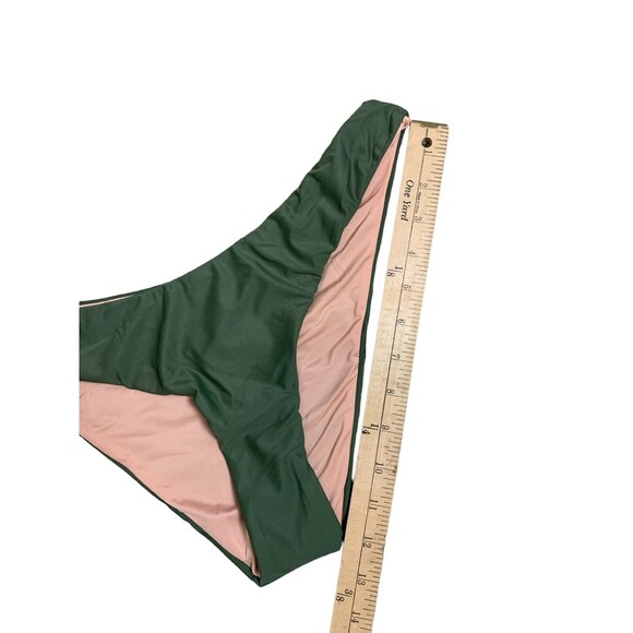 New! J.Crew Bikini Bottom Women’s Med Curved Waist Cheeky Safari Green BC125 - Picture 3 of 7
